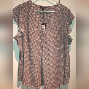 NEW Adrianna Papell short sleeve top, 2x, new with tags
